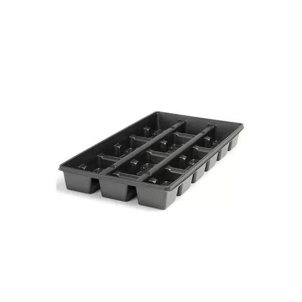 Landmark 04.00 Square Press Fit Tray 18 Count Black 100 Per Case 32 Cases Per Pallet