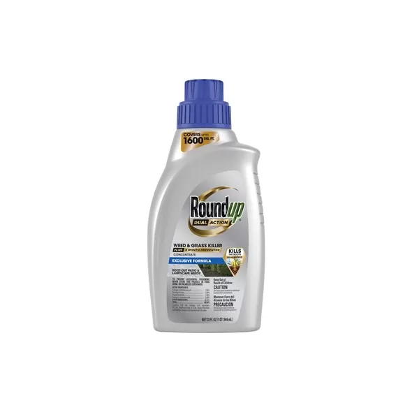 Roundup 32oz Dual Action Weed Grass Kill Preventer Concentrate