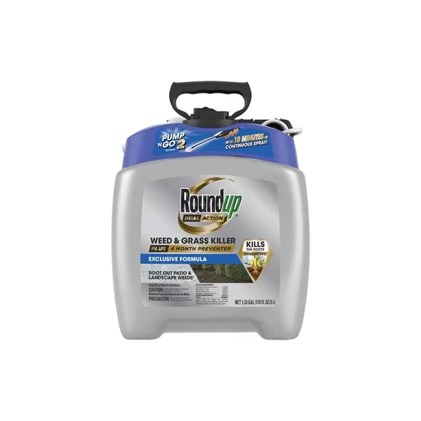 Roundup 1.33gal Dual Action Weed Grass Kill Preventer Pump N Go