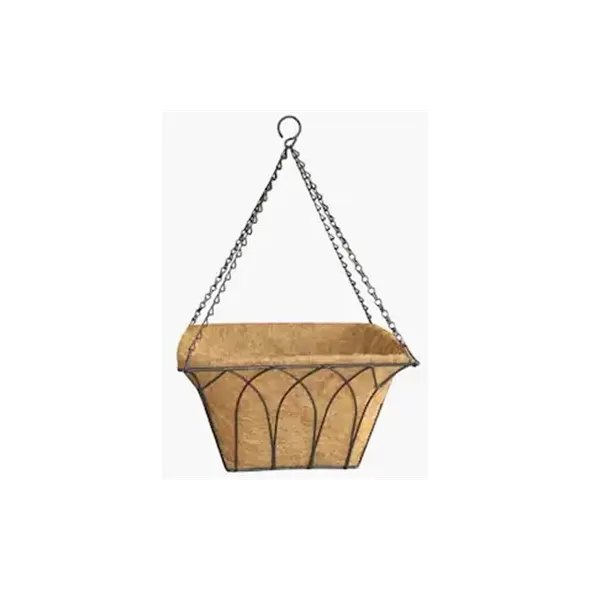 Austram 14" Lotus Square Hang Basket with Chain