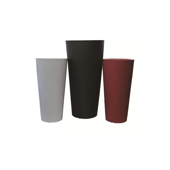 Tusco 26" Cosmo Tall Round Planter Black