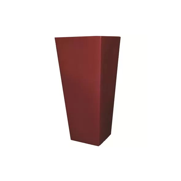 Tusco 26" Cosmo Tall Square Planter Oxblood