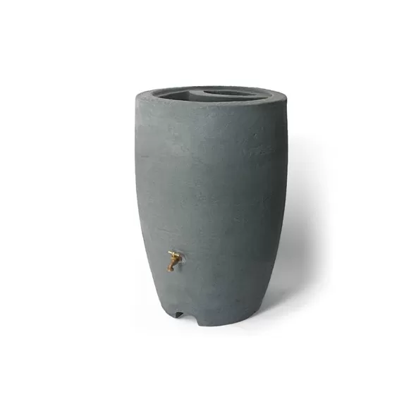Algreen 50gal Athena Rain Barrel Charcoal