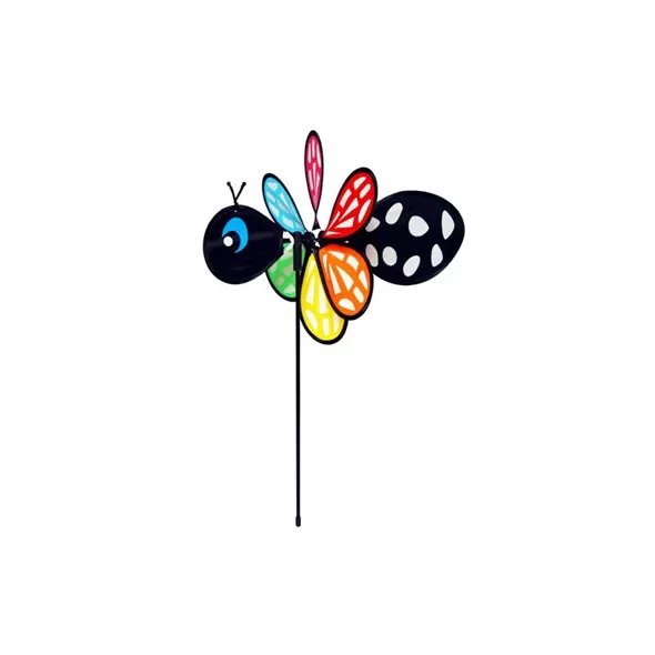 Gardener Select 11.81x22 Happy Bug Pinwheel Rainbow Black Bee