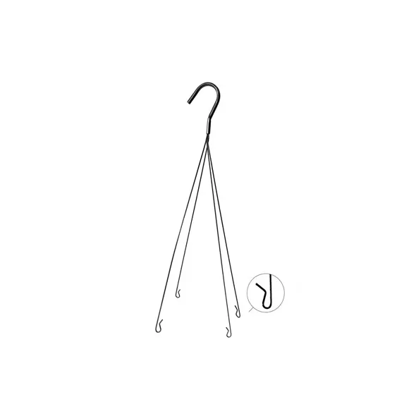 GS WIRE HANGER BLACK 4 STRAND FITS 16" AND 12" CONE COCO LINED HANGING BASKETS