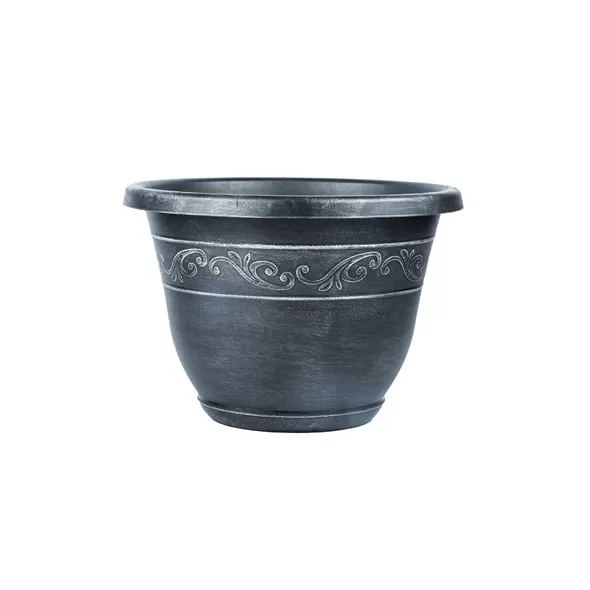 Grower Select 14.00 Kacey Planter Silver Wash 18 Liter 4.76gal Bulk 1020/PL - 15.98in OD x 11.22in H