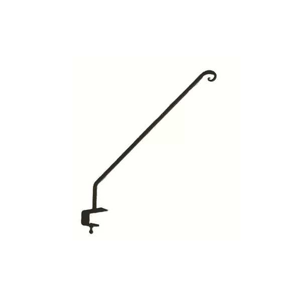 Hookery 30" Arm Plant Feeder Hook With Rail Mount Bracket