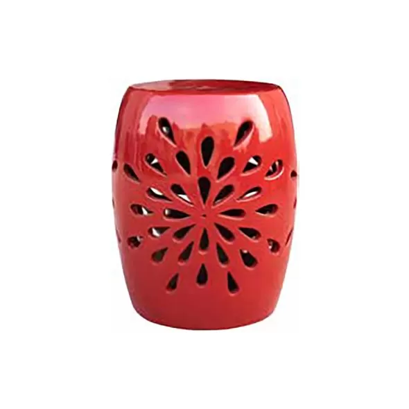 MCarr 19" Starburst Garden Stool Red