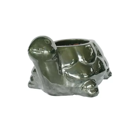 MCarr 13.4" Turtle Planter Falling Green