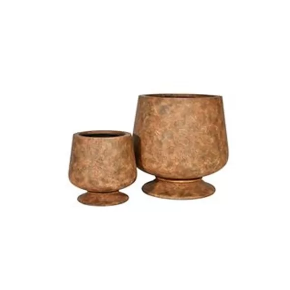 MCarr 16pc Ficonstone Short Snifter Urn Planter Pallet Antique Rust