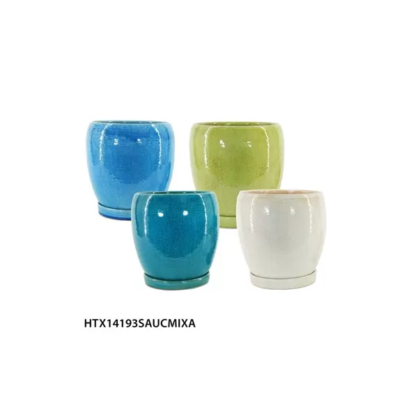 MCarr 16PC Egg Pot W/Sau Set Mixed Colors