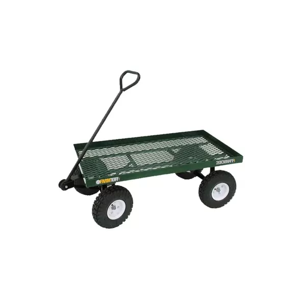 Millside 20"x38" Metal Deck Wagon w/ Flat Free Tires