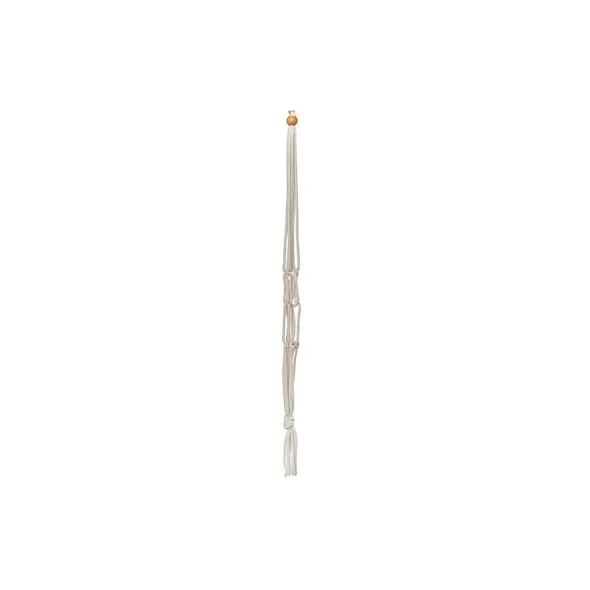 Primitive 36" Antique White Macrame Plant Hanger