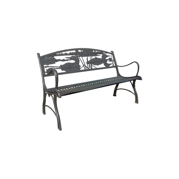 Painted Sky Bench Loon Iron