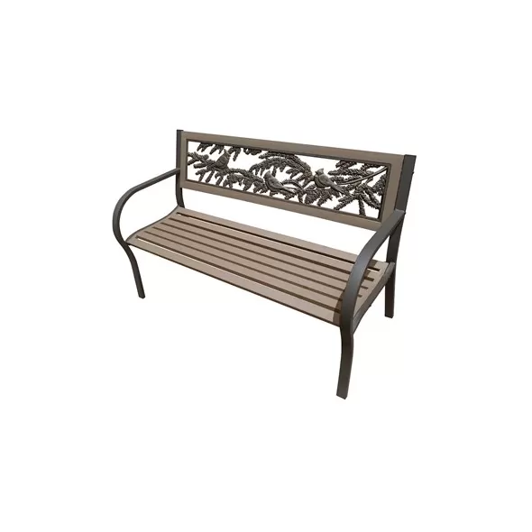 Painted Sky Bench Cardinals 2-Tone Steel