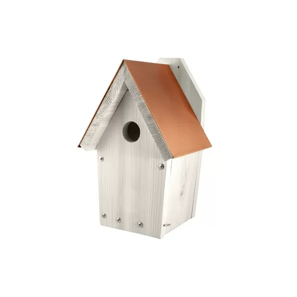 Woodlink Nantucket Bluebird House CopperTop White Wood