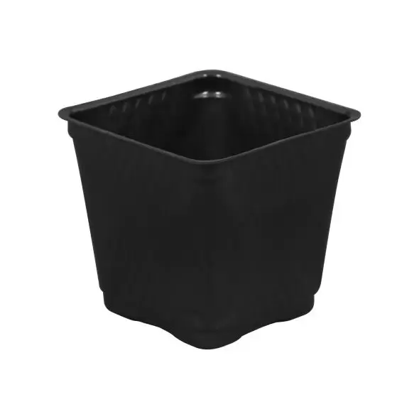 Gro Pro Square Plastic Pot Black 3.5 in (1375/Cs)
