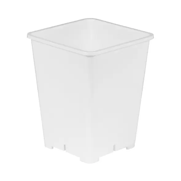 Gro Pro Premium White Square Pot 6 in x 6 in x 8 in (100/Cs)