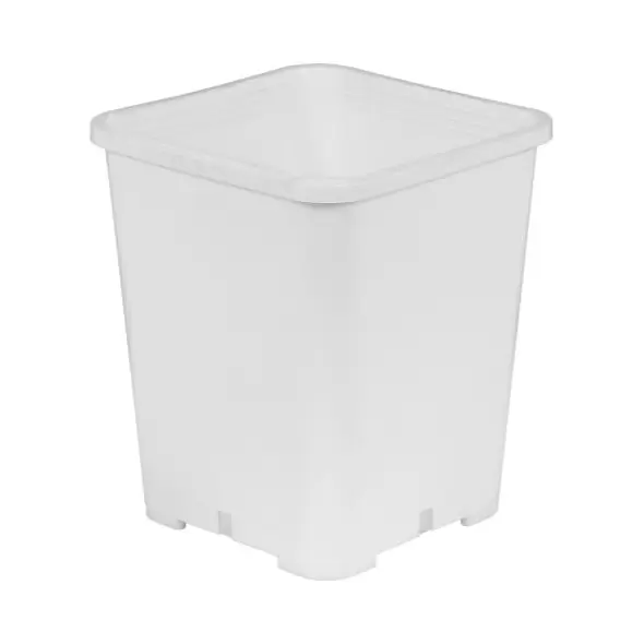 Gro Pro Premium White Square Pot 7 in x 7 in x 9 in (100/Cs)