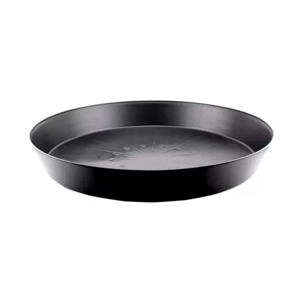 Black Premium Plastic Saucer 25 in (5/Cs)