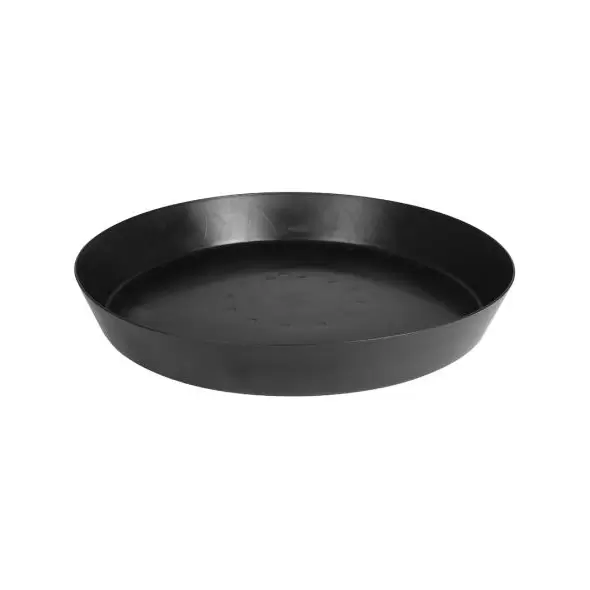 Gro Pro Heavy Duty Black Saucer w/ Tall Sides - 25 in (10/Cs)
