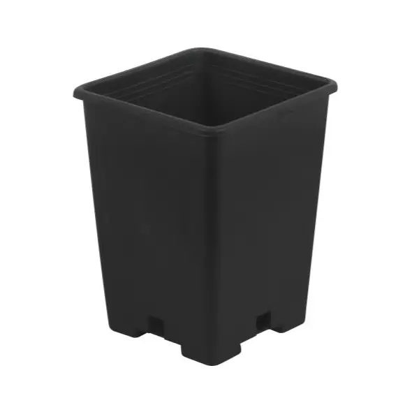 Gro Pro Black Plastic Square Pot 5 x 5 x 7 in (4480/Plt)