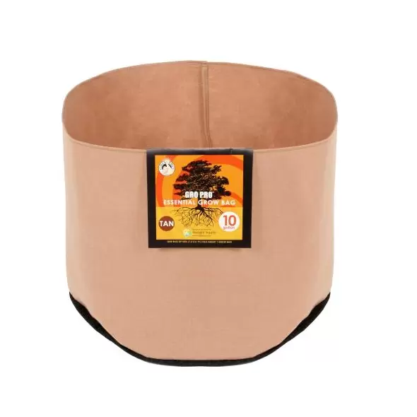 Gro Pro Essential Round Fabric Pot - Tan 10 Gallon (60/Cs)