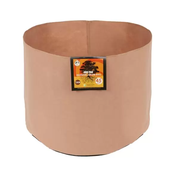 Gro Pro Essential Round Fabric Pot - Tan 45 Gallon (25/Cs)