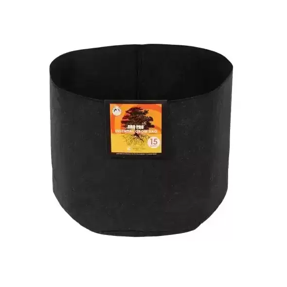 Gro Pro Essential Round Fabric Pot - Black 15 Gallon (48/Cs)