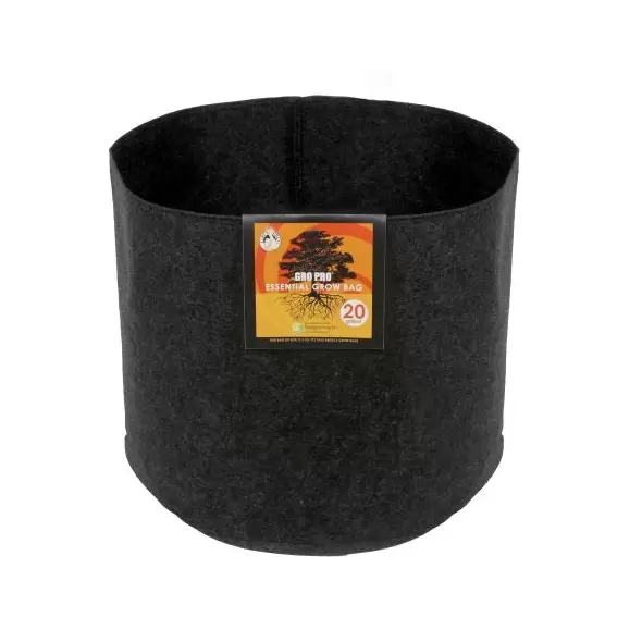 Gro Pro Essential Round Fabric Pot - Black 20 Gallon (42/Cs)