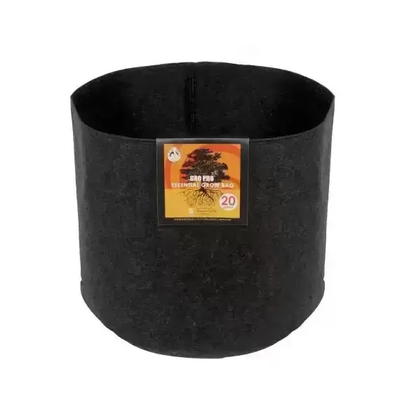 Gro Pro Essential Round Fabric Pot - Black 20 Gallon (42/Cs)