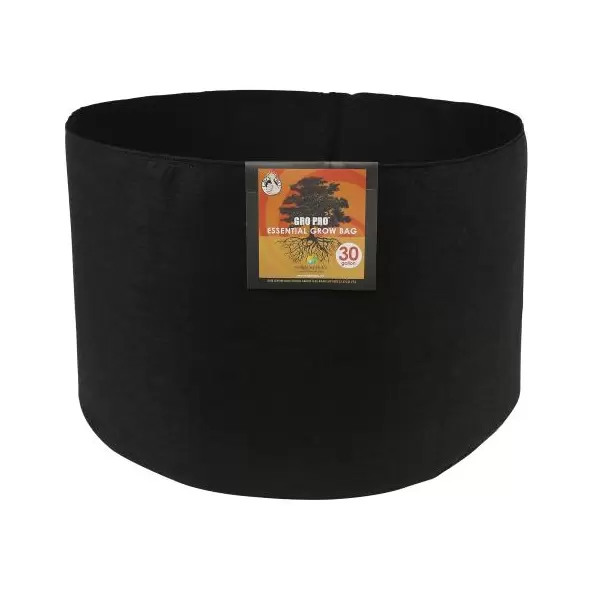 Gro Pro Essential Round Fabric Pot - Black 30 Gallon (30/Cs)
