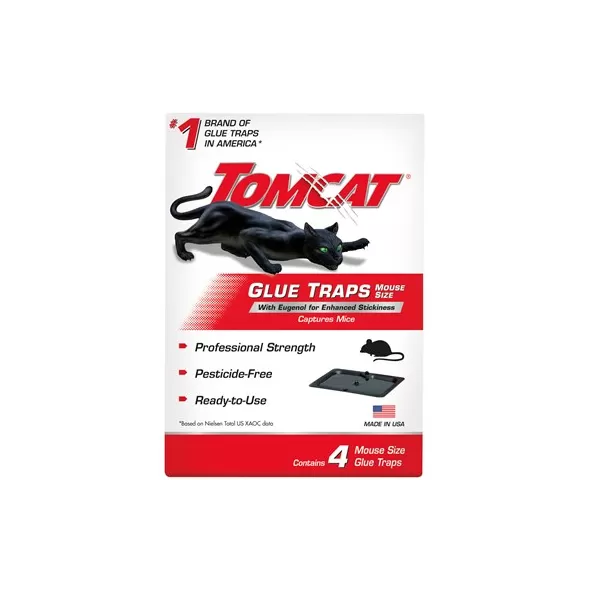 Tomcat Mouse Glue Trap w/ Eugenal 4pk