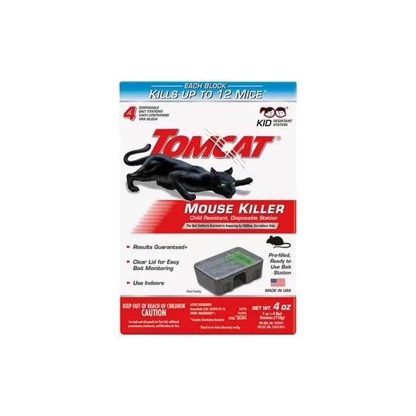 Tomcat Tier3 Disposable Mouse Bait Station 4pk