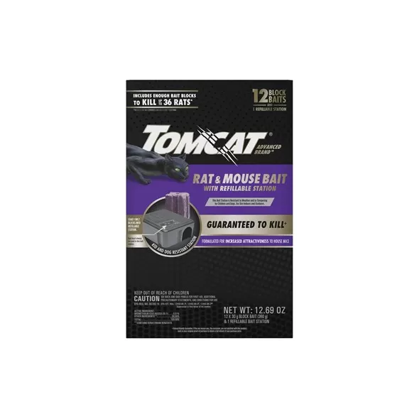 Tomcat 12pk Advanced Tier 1 Refillable Rat Mouse Station