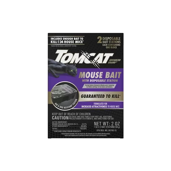 Tomcat 2pk Advanced Tier 1 Disposable Mouse Bait Station