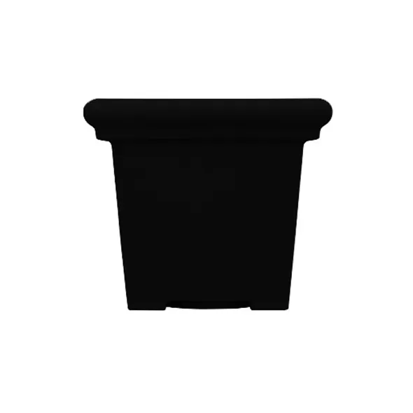 HC 20" Terrazzo Square Planter w/ Heavy Rim Black Onyx Akro Mils