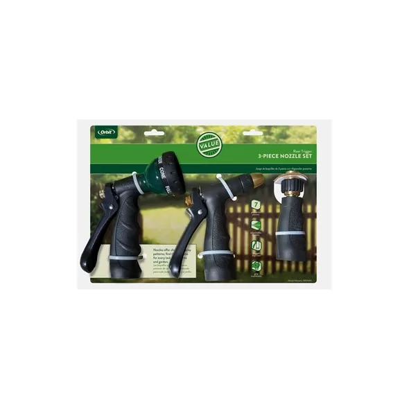 Orbit 3pc Nozzle Set with Rear Trigger Zinc Green