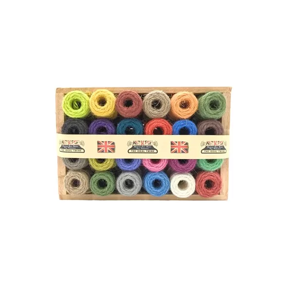 Bosmere Nutscene Wood Crate 24 Mini Twine Spools