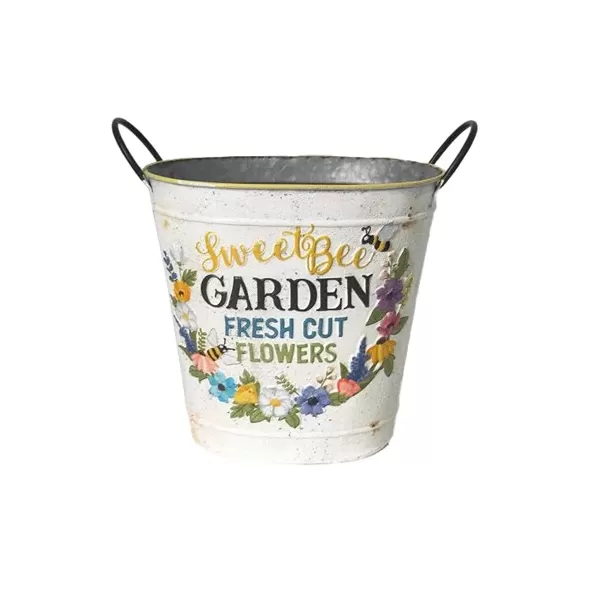 DDI 12.6" Painted Metal Planter