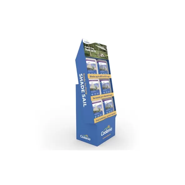 Gale Pac 12pc 10' Ready To Hang Triangle Sail PDQ Display Pebble & Steel