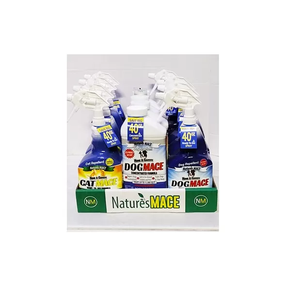 Nature's Mace MiniMace 12pc Dog & Cat Repellent RTU & Concentrate Counter Display