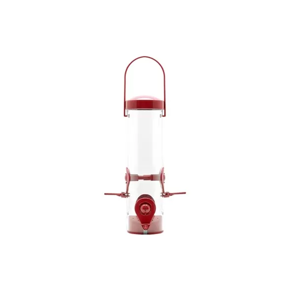 Perky Pet Sierra Wild Bird Tube Feeder Red 2 in 1