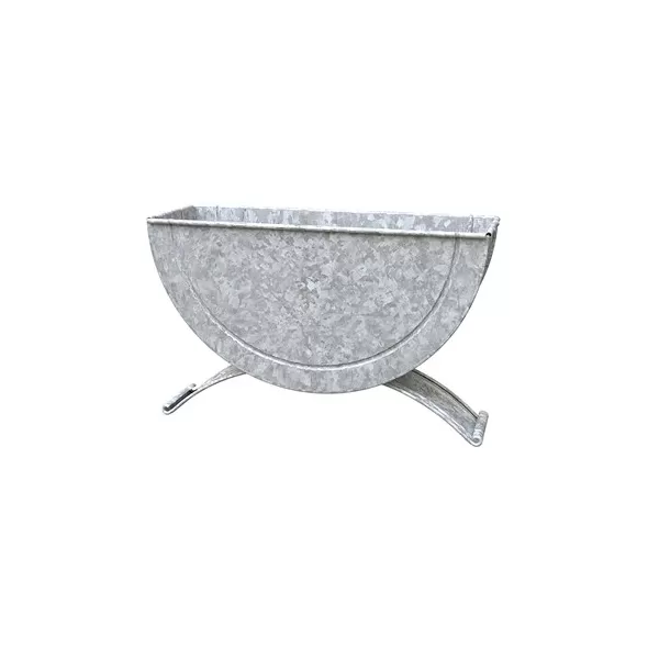 Panacea Galvanized Half Barrel Planter