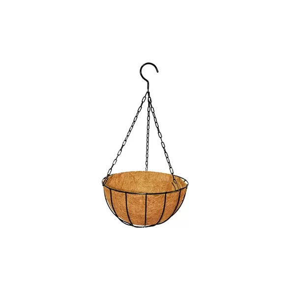 PlantBest 16"/40cm Metal Hanging Basket With Coir Liner