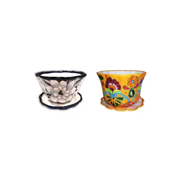 Talavera 5" Pot with Saucer