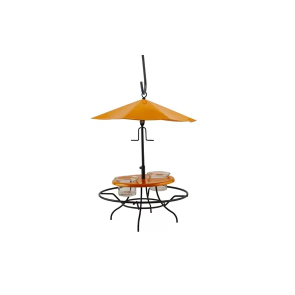 Woodlink Oriole Patio Table with Umbrella Jelly Feeder