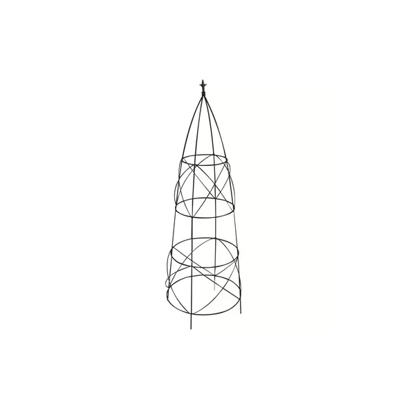 Panacea 60" Circular Obelisk w/ Finial Black