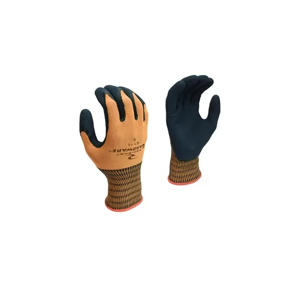 BGC Glove Gardware 13G Orange Double Nitrile L