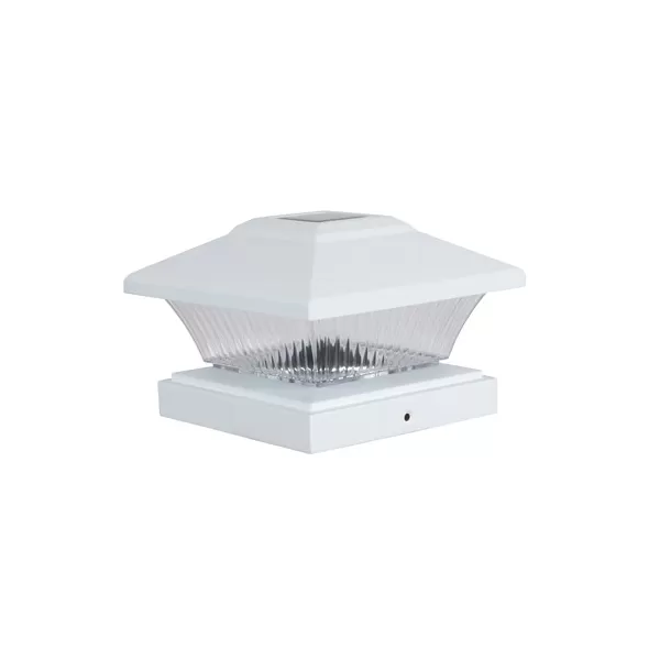 Moonrays Post Cap Solar Light w/Plastic Lens White